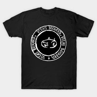 Dark and Gritty Seal of Bechard (white on black) T-Shirt